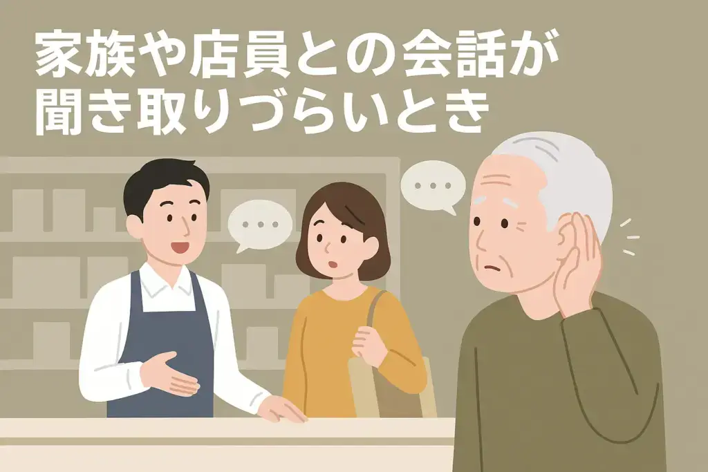 家族や店員との会話が聞き取りづらいとき