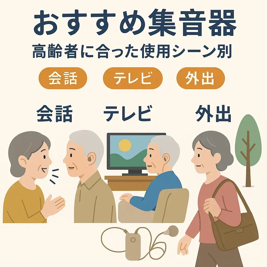 おすすめ集音器 高齢者に合った使用シーン別